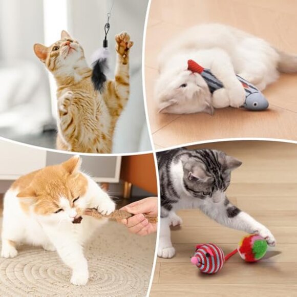Cat Toys Variety Pack 20 Pieces Interactive Playtime Fun Pet Supplies - Picture 6 of 7